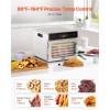 6-Tray Stainless Steel Food Dehydrator Machine 400W Electric Dryer with