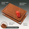 3 Packs Bamboo Cutting Board Set with Non Slip Feet