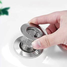 Hyakoz Drain Strainer Set of 2 5 cm Strainer Drain Strainer Stainless Steel Rustproof Strainer Shower Drain Hair Drain Strainer Sink Strainer for Kitchen Bathroom Balcony Floor Drain