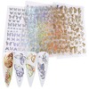4pcs Butterfly 3D Laser Gold Silver Nail Sticker Sticker Nail