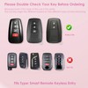 Meruns for Toyota key fob cover with Diamond Bling Keychain,