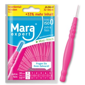 Interdental Brushes, 0.4 mm, Basic from MARA EXPERT | ISO 0 extra fine | 33% more content | Pink Advantage Pack | Ideal interdental brush