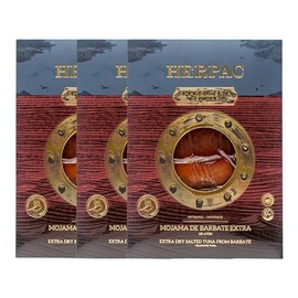 Mojama Sliced Dry-Cured Tuna Jerky – 2.82 oz / 80g Each – Premium Spanish Delicacy by HERPAC – 3-Pack – Artisan-Crafted, Ready to Eat