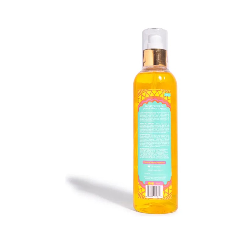 Aceite Bronceador Zanahoria Betacaroteno D'Luchi Cuerpo Resistente Agua 250mL