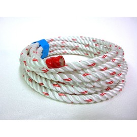 Tokyo Steel Nylon Ranger Rope, Small, White, Triple Strand, Diameter 0.5 inches (12 mm), 16.4 ft (5 m) (For 1 Person Rein)