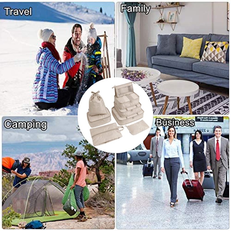 Bansga Packing Cubes for Suitcase 8 Sizes Suitcase Organizer Bags