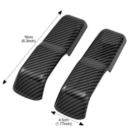 JSCARLIFE Car Engine Hood Hinge Cover Decoration Cover Stickers Exterior Accessories for Jp Wrangler JL 2018-2022 (Black Carbon Fiber)