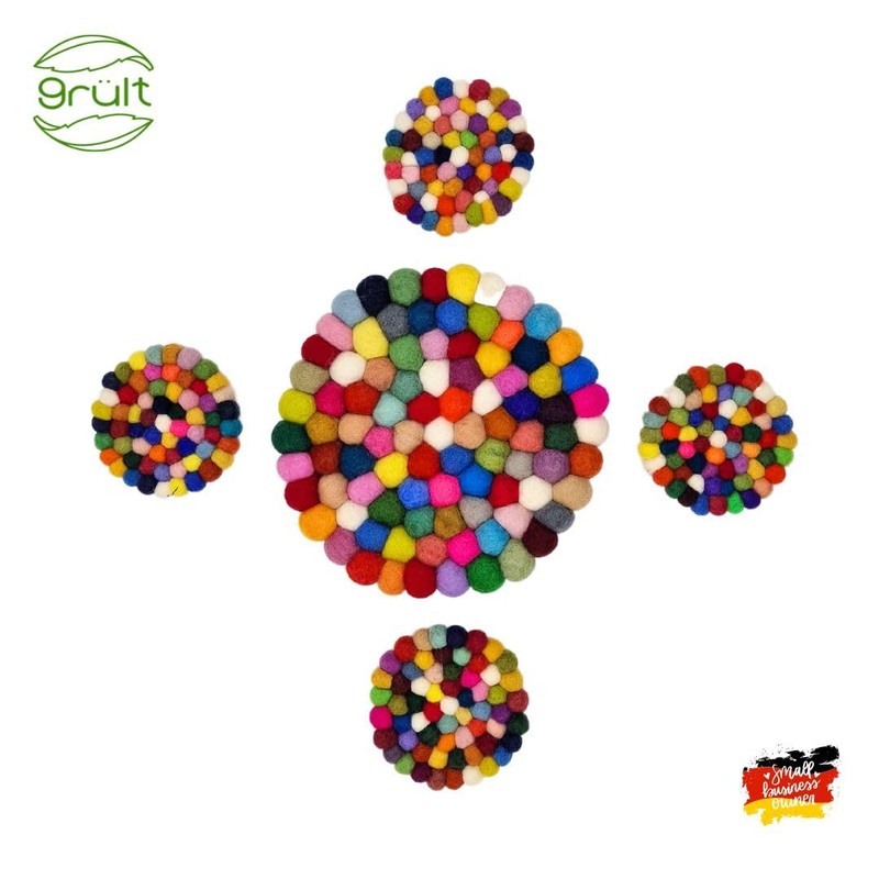 Grült Home Trivet - Felt Trivet for Cups, Pots, Pans