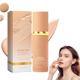1PC Biomimic Foundation 4 In 1, base de maquillaje alta cobertura， SPF 50, larga duración e impermeable, Base Con Alta Cobertura，Hidratante sin perder polvo