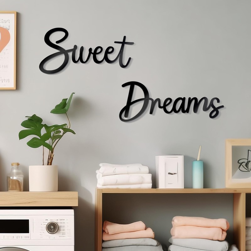 Sinseike Sweet Dreams - Letrero de metal decorativo para pared