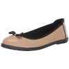 Anne Klein Women's Ember Ballet Flat, Nude Black, 8.5