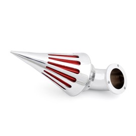 Frezon Chrome Cone Spike Air Intake Filter Kit Fit for Harley Rocker/Cross Bones Softail 2008-2009,for Softail series with EFI engine: Night Train, Fat Boy, Cross Bones 2001-2007