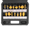 15Pcs Router Bit Straight Slotting Router Bit Cutter Tool Set