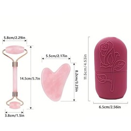 Face Ice Compress Scraping Gift Box, Usted puede dar masaje facial, conveniente para el regalo de cumpleaños, Navidad (Pink)