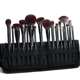 ZAMEL- Juego de 26 brochas de maquillaje negras de primera calidad con bolsa de viaje, paquete de brochas de maquillaje ultra suaves que contienen... 