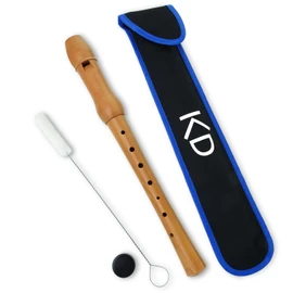 keepdrum Recorder German Fingering Soprano School Flute Pear Wood with Accessories