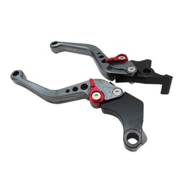 Titanium Gray CNC 6 Position Shorty Brake Clutch Lever for Yamaha YZF R1 2009-2014 09 10 11 12 13 14