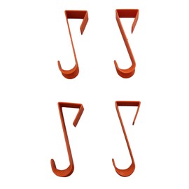 Dependable Industries Over-The-Door Hanger Hook Set 4-Pack of 4.5 in. Plastic Over-The-Door Hangers & Over-The-Door Hooks – Over-Door Hooks for Hanging Clothes & Towels (Orange)