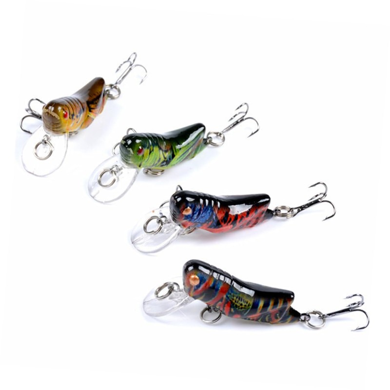 Kisangel 4pcs Simulation Fishing Baits Realistic Lure for Crucian Carp