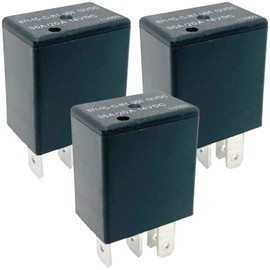 3-Pack 871-1C-C-R1 U01 12VDC Relay - 35A/20A 5-Pin SPDT Automotive Relay - Compatible with Car Headlights, AC Fans, Fuel Pumps