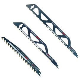 Reciprocating Saw Blades, 9, 12, 18 Inch Demolition Masonry Reciprocating Hard Alloy Saw Blades for Cutting Brick, Porous Concrete (Combination Pack(3pcs))