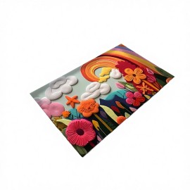 Modern Diatom Mud Plant Pattern Square Shape Bathroom Floor Mat-Anti-Slip Water Absorbent Quick-Drying Machine Madecolor: Grey, size: 40*60cm (diatom mud), specification: 400MMx600MM