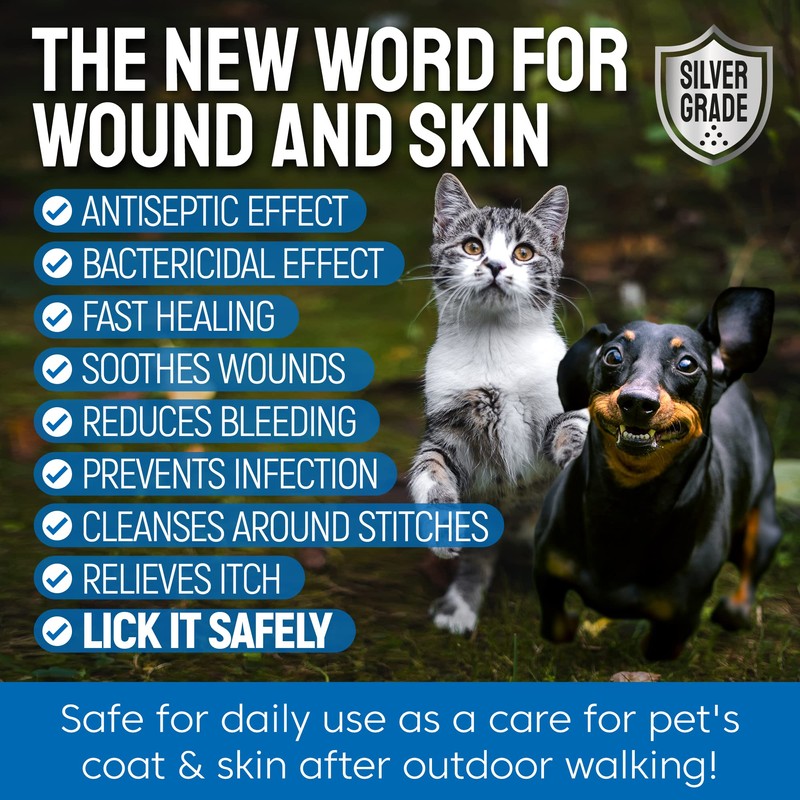 SILVER GRADE Wound Spray for Pets – Colloidal Silver Wound