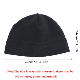 beifon Pack of 2 Running Hat Sports Hat Men's Winter Hat Women's Cycling Hat Under Helmet Beanie Warm Helmet Hat Windproof Elastic for Jogging Running Cycling Outdoor, Black, Dark Grey