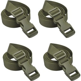 XTACER 1 Inch Molle Backpack Accessory Strap Luggage Straps Cover Strap Sleeping Bag Strap with Buckle (Green, 24in)