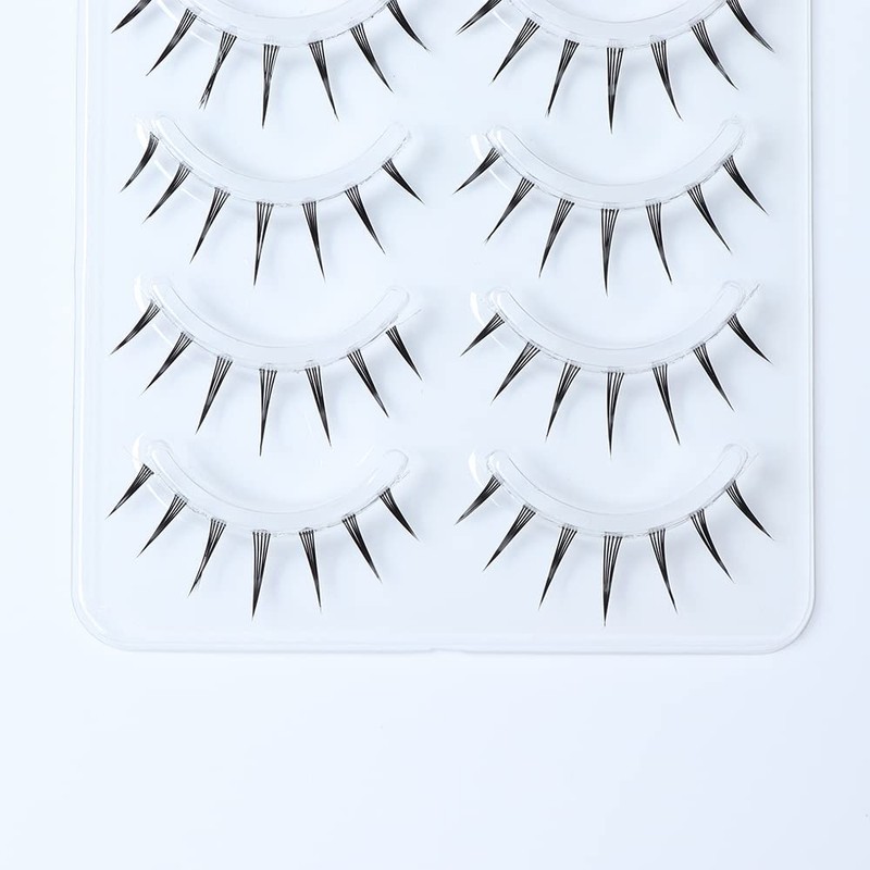 emotao False Eyelashes Natural Upper Eyelashes Short Outer Corner Lower