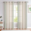 Lazzzy Linen Blend Boho Curtains for Bedroom Sage Green Embroidered
