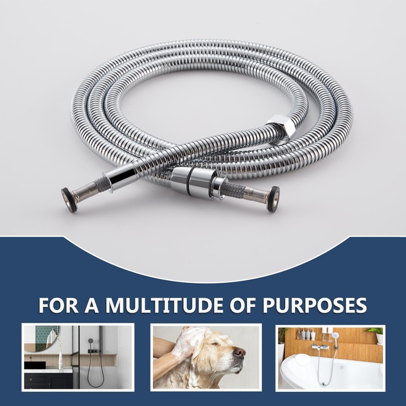 Angle Simple Replacement Shower Hose 79", Stainless Steel Flexible Handheld