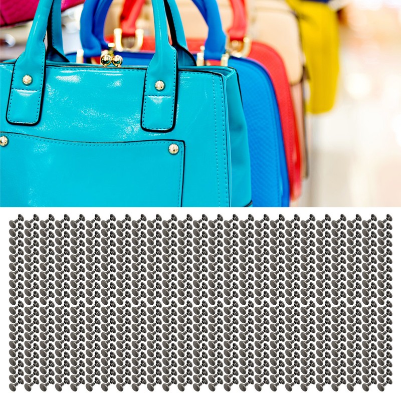 500 Sets Leather Rivets 8x8mm Electroplating Process High Hardness Iron