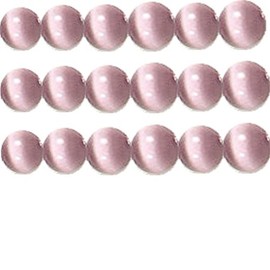 Hebras de cuentas de ojo de gato de 6 mm grado "A", fibra óptica, 32 colores a elegir (lavanda)