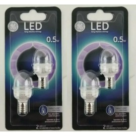 GE 2 Pack- GE Lighting LED Candelabra Base Soft White Bulb 0.5W