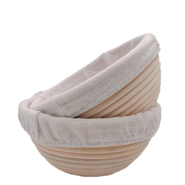 Round Bread Banneton Proofing Basket Kit Bowl Set of 2