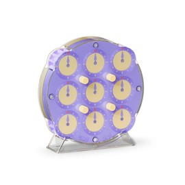 XMDCuber QY Toys Speed Magnetic Magic Clock Puzzle Purple - 3D Educational Brain Teaser for Kids and Adults