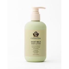 CHANVIDA Goat Milk Body Lotion - Brightening, Hydrating & Soothing Body Moisturizer | With Niacinamide & Aloe Vera, Cocos Nucifera Oil:| All Skin Types