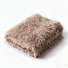 Faux Feather Shaggy Throw Blanket Light Coffee Blankets for Couch