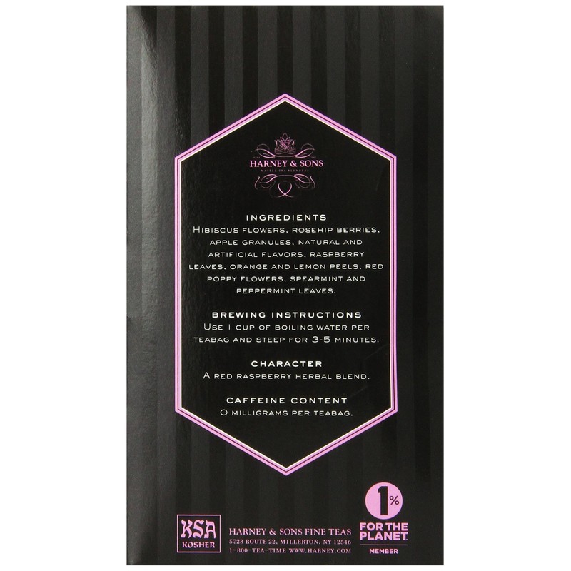 Harney & Sons Herbal Tea, Red Raspberry, 20 Tea Bags,