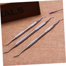 Beavorty 3pcs Men Women Nail Cuticle Remover Tool Stainless Steel Cuticle Spoon Toenail Removal Tools Nail Pusher Scraper