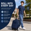 FTJCF 3Pcs Large Wheels Rolling Backpack for Boys Men, 20