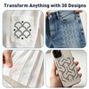 30Pcs Sashiko Stencil 4.7 x 4.7 Inch Geometric Sashiko Template
