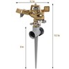 Biswing 2 Pack Impact Sprinklers with Stand (Spike), Heavy Duty