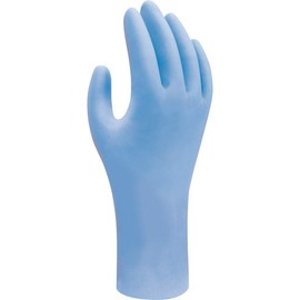 SHOWA 7502PF Biodegradable Powder-Free Nitrile Disposable Safety Glove, Food Safe, 2.5 Mil Thick, 9.5" Length, X-Small (1 Box)
