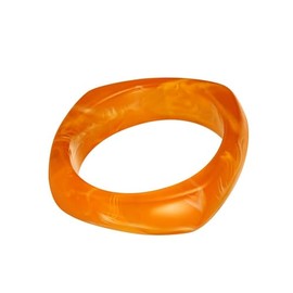 SCRDPRAD Punk Cool Colorful Square Acrylic Tortoiseshell Acetate Plate Bangles Wide Irregular Ethnic Resin Wristbands Chunky Geometric Cuff Bracelet Punk Cool Jewelry for Women-yellow