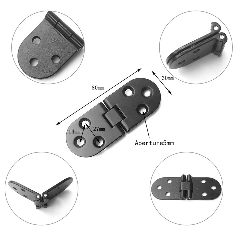 AUNMAS 4Pcs Flip Hinge, 80 * 30 * 2.2mm Zinc
