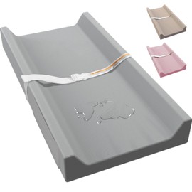 JVEOO Vegan Leather Baby Changing Pad, Waterproof & Wipeable Soft Diaper Changing Mat 32" x 16.6" Comfortable Infant Changing Station for Dresser & Table