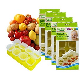 Baby Weaning Food Pots Freezer Tubs BPA Free Pack of 4
