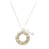 Unbranded KELLY CLARKSON - Gold Circle Pendant Necklace w/ Silver